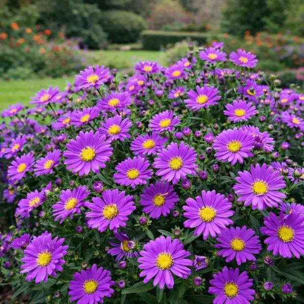 New York Aster (Symphyotrichum novi-belgii) plant