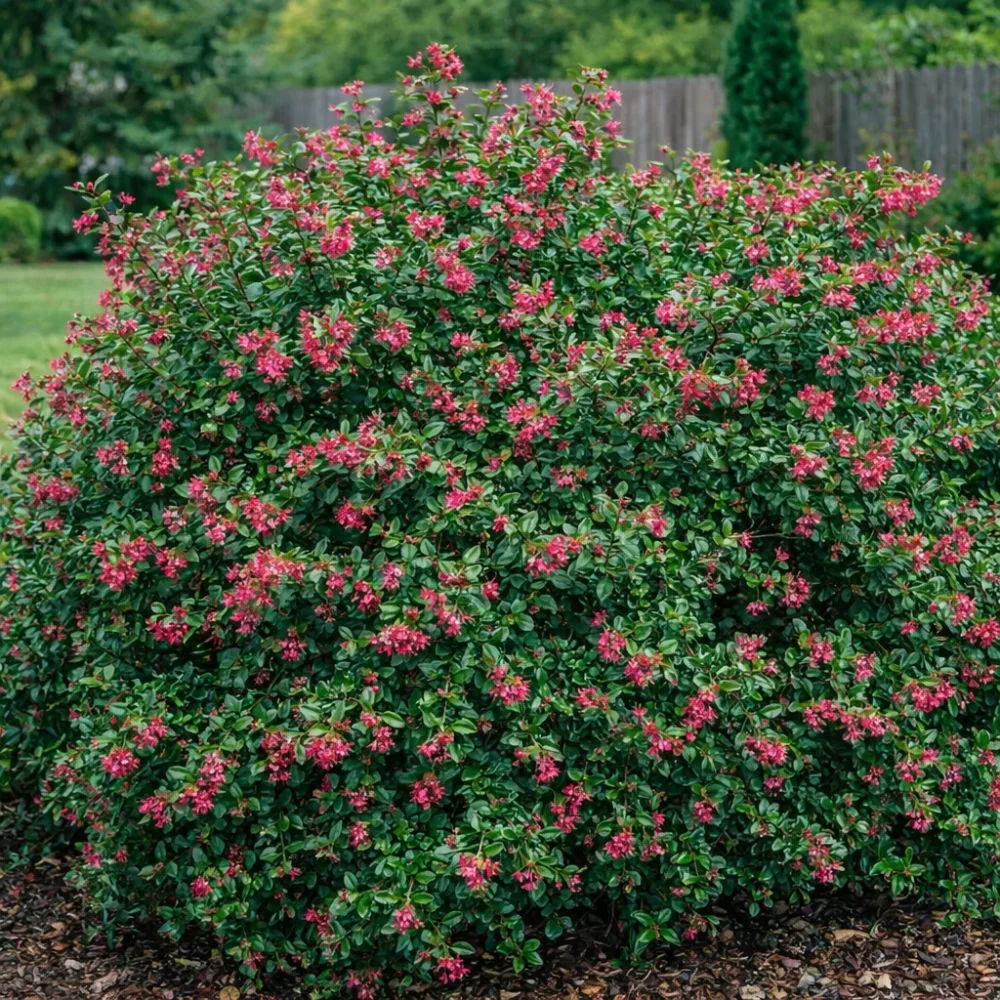 Red Escallonia plant