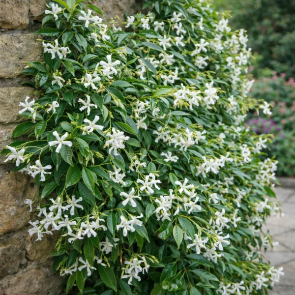 Star Jasmine (Trachelospermum jasminoides) outdoor plant