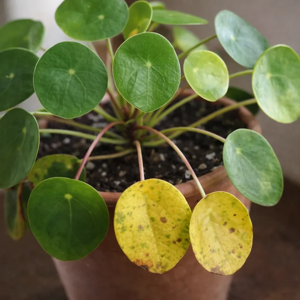 Chinese Money Plant Leaves Yellowing and Dropping? Which Ones Matter