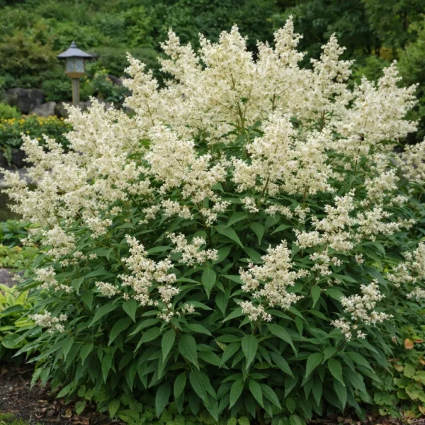 White Fleece Flower (Persicaria polymorpha) plant