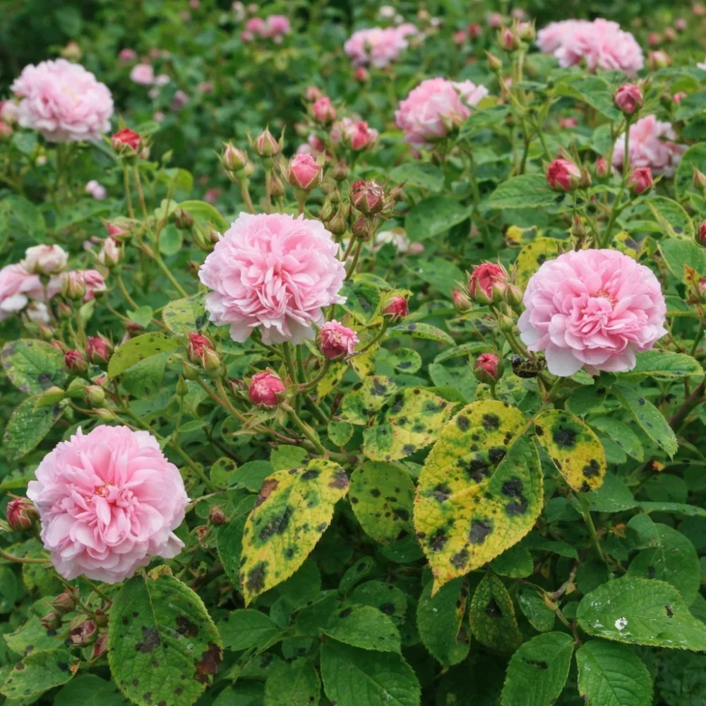 Damask Rose Black Spot - Causes, Treatment, and Prevention